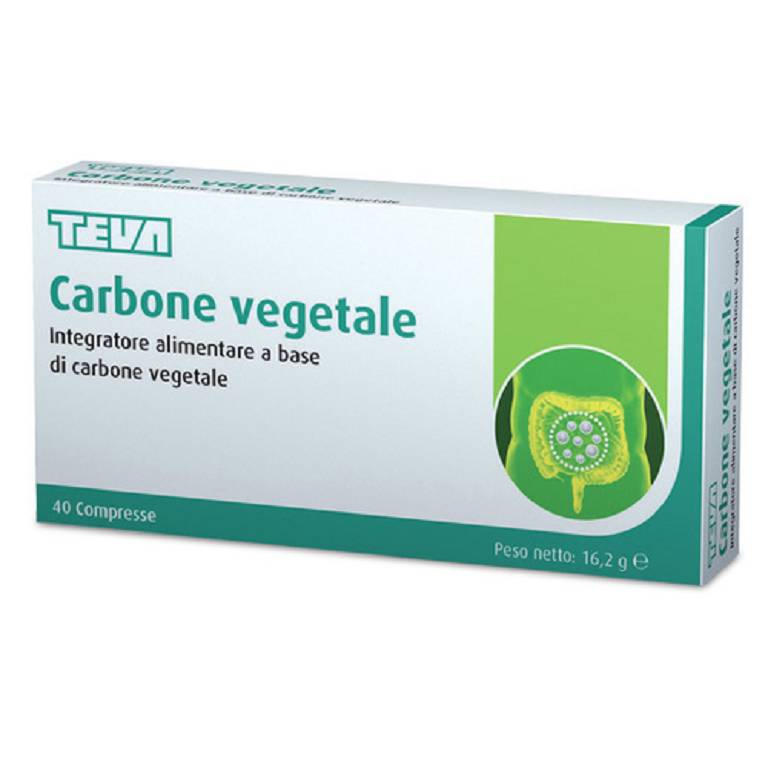 CARBONE VEGETALE TEVA 40 COMPRESSE 16,2 G - Farmavicinoate