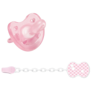 CHICCO GOMMOTTO + CLIP GIRL 0-6 SILICONE B - Farmavicinoate