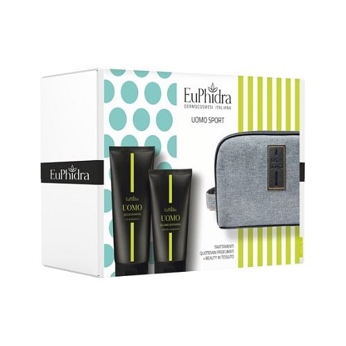 EUPHIDRA UOMO SPORT 3 PEZZI CON BEAUTY + DOCCIA SHAMPOO ANTIBATTERICO 200 ML + BALSAMO DOPOBARBA 100 ML - Farmavicinoate