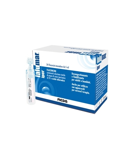 IALUMAR IPER 24 FLACONCINI MONODOSE DA 5 ML CON SOLUZIONE STERILE DI ACQUA DI MARE IPERTONICA 3% E ACIDO IALUORONICO PROMOZIONE - Farmavicinoate
