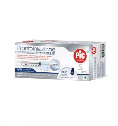 SIRINGA PIC SOLUTION PRONTA INIEZIONE AGO MONTATO MISURA GAUGE 23 1 1/4 10 PEZZI - Farmavicinoate