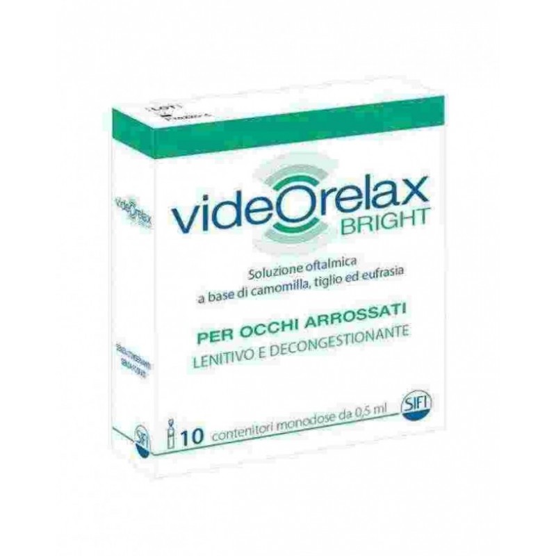 COLLIRIO LENITIVO DECONGESTIONANTE VIDEORELAX BRIGHT MONODOSE 0,5 ML 10 PEZZI - Farmavicinoate