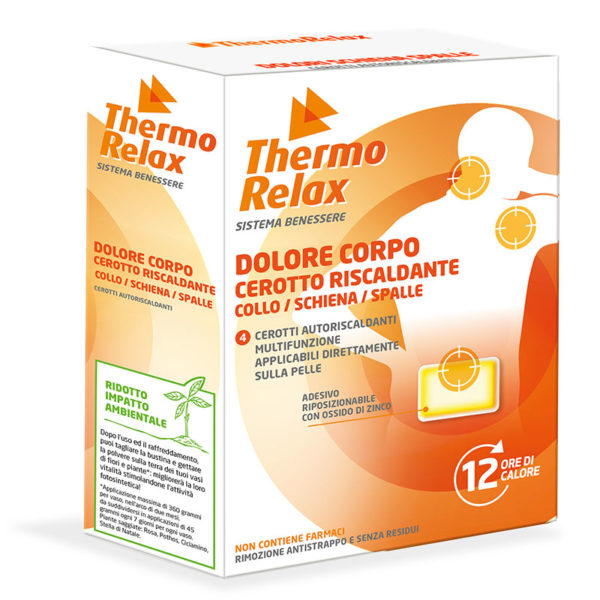 THERMORELAX CEROTTO AUTORISCALDANTE DOLORE CORPO COLLO/SCHIENA/SPALLE 4 PEZZI - Farmavicinoate