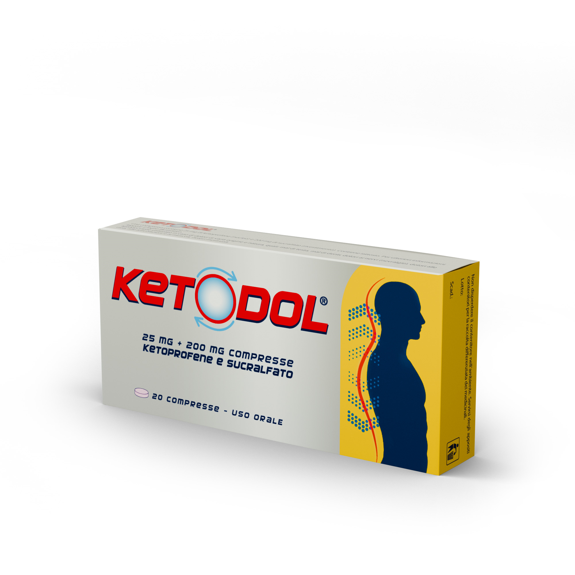 KETODOL*20CPR 25MG+200MG - Farmavicinoate