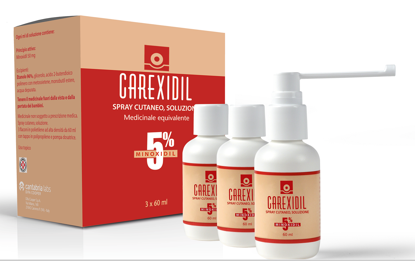 CAREXIDIL*3FL SOLUZ CUT 60ML5% - Farmavicinoate