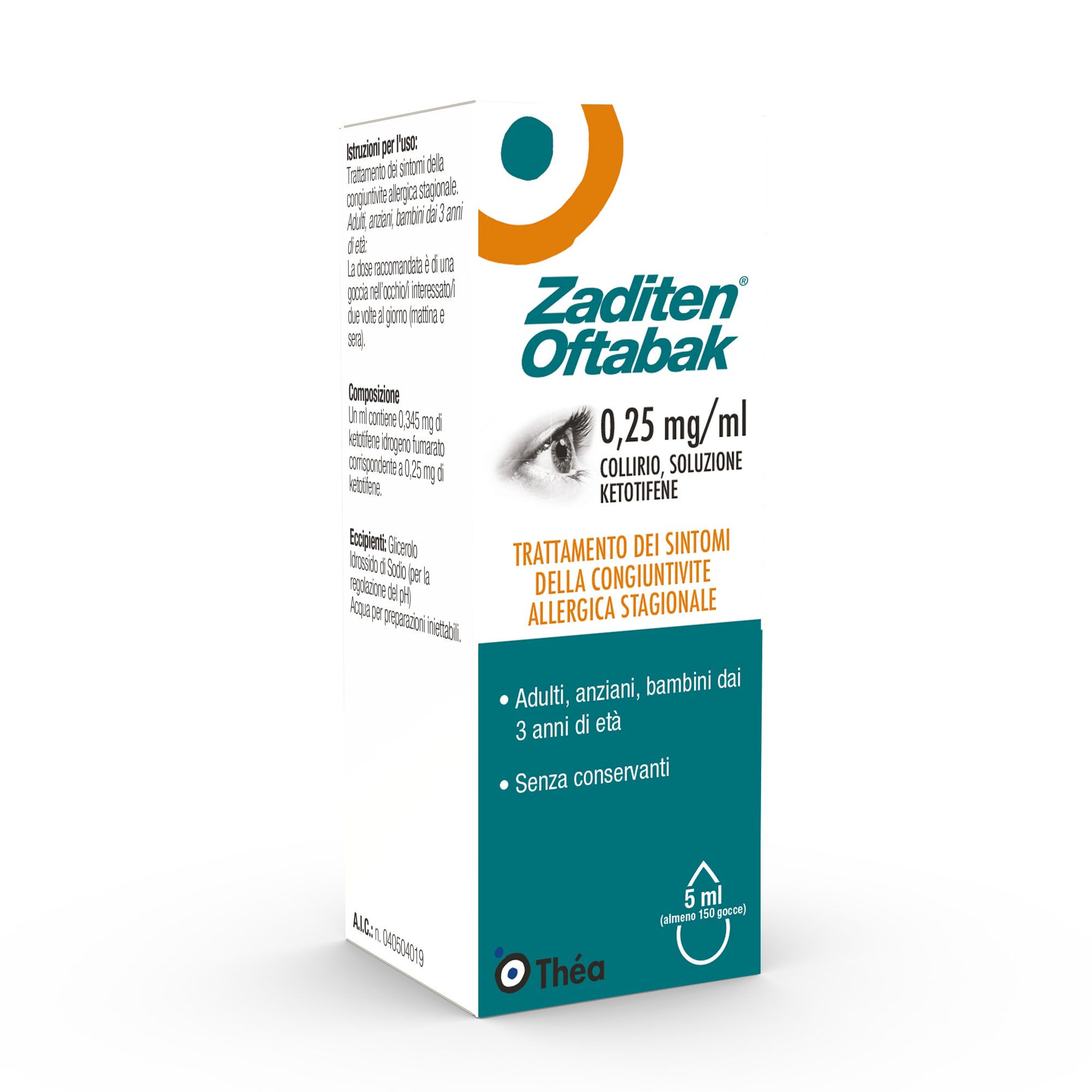 ZADITEN OFTABAK*COLLIRIO FL5ML - Farmavicinoate
