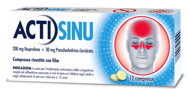 ACTISINU*12CPR 200MG+30MG - Farmavicinoate