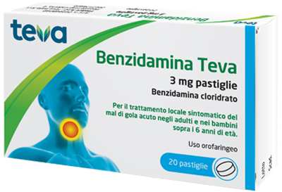 BENZIDAMINA TEVA*20PASTL 3MG - Farmavicinoate