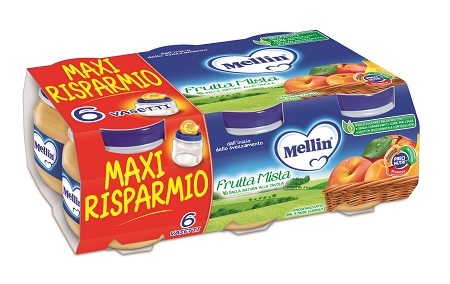 MELLIN OMOGENEIZZATO FRUTTA MISTA 100 G 6 PEZZI - Farmavicinoate