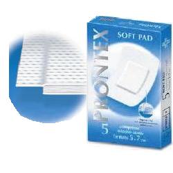 GARZA PRONTEX SOFT PAD COMPRESSA 5X7 CM 5 PEZZI - Farmavicinoate