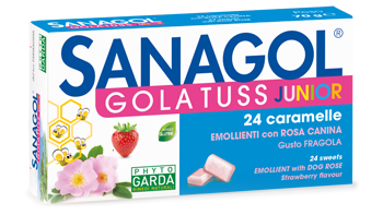 SANAGOL GOLA TUSS JUNIOR FRAGOLA 24 CARAMELLE - Farmavicinoate