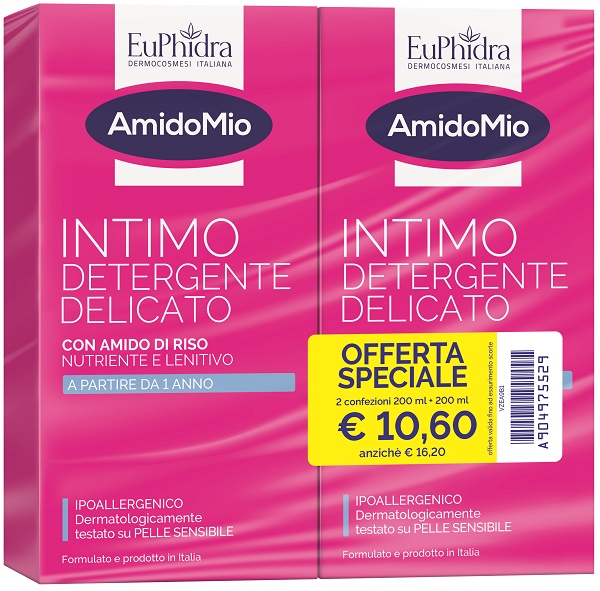 EUPHIDRA ABBINATA INTIMO DETERGENTE DELICATO 200 ML + 200 ML - Farmavicinoate