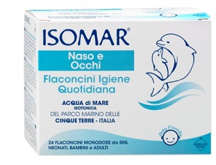 ISOMAR SOLUZIONE ISOTONICA ACQUA MARE IGIENE QUOTIDIANA 24 FLACONCINI MONODOSE 5 ML - Farmavicinoate