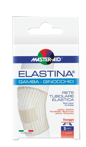 RETE TUBOLARE ELASTICA IPOALLERGENICA MASTER-AID ELASTINA GAMBA/GINOCCHIO 3 MT IN TENSIONE CALIBRO 5 CM - Farmavicinoate
