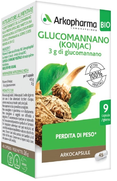 ARKO CAPSULE GLUCOMANNANO BIO 45 CAPSULE - Farmavicinoate