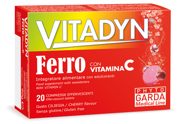 VITADYN FERRO + VITAMINA C 20 COMPRESSE EFFERVESCENTI - Farmavicinoate