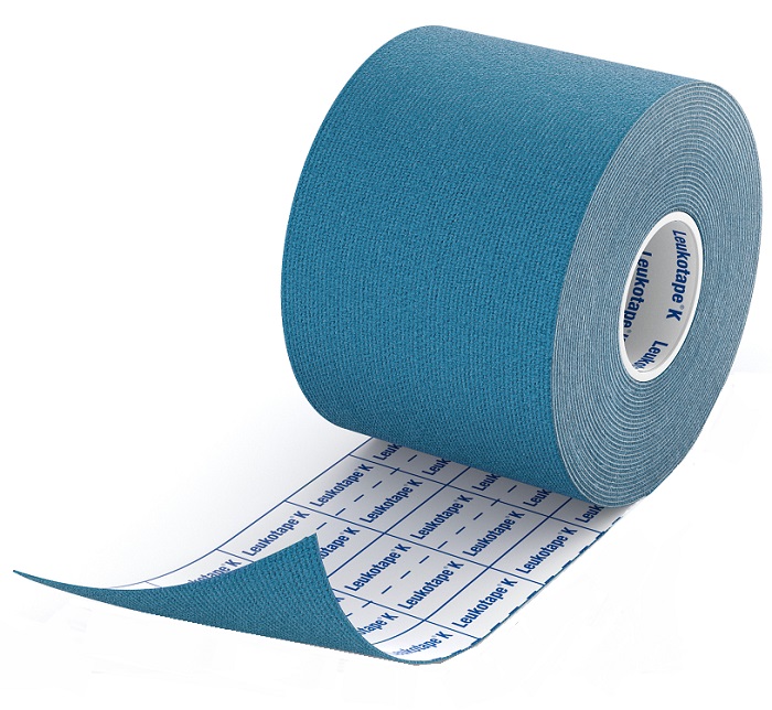 BENDA ADESIVA LEUKOTAPE K PER TAPING FISIOTERAPICO LARGHEZZA 5 CM LUNGHEZZA 5 M COLORE BLU IN ROTOLO - Farmavicinoate