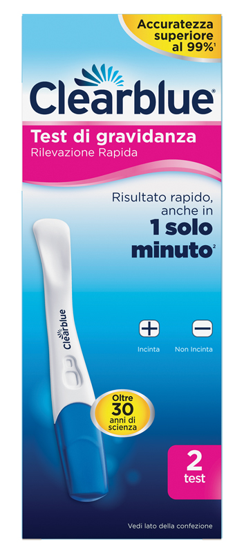 TEST DI GRAVIDANZA CLEARBLUE RILEVAZIONE RAPIDA 2 PEZZI - Farmavicinoate