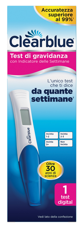 TEST DI GRAVIDANZA CLEARBLUE CON INDICATORE DELLE SETTIMANE 1 PEZZO - Farmavicinoate