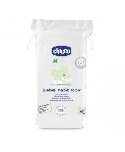 CHICCO BABY MOMENTS QUADROTTI MORBIDO COTONE 60 PEZZI - Farmavicinoate
