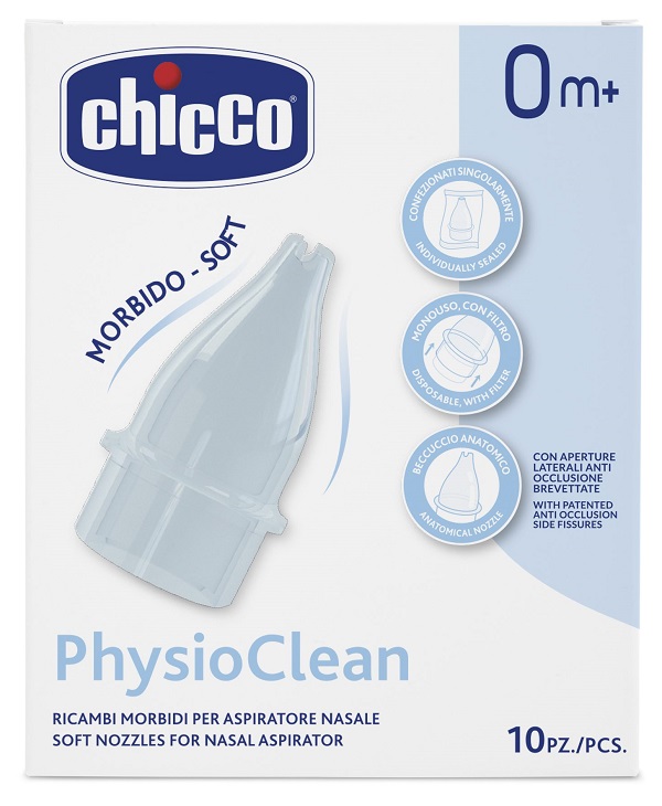 RICAMBI MORBIDI PER ASPIRATORE NASALE CHICCO PHYSIOCLEAN - Farmavicinoate