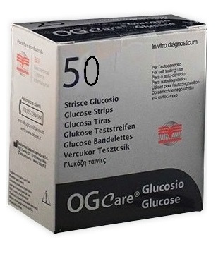 STRISCE MISURAZIONE GLICEMIA OGCARE 50 PEZZI - Farmavicinoate