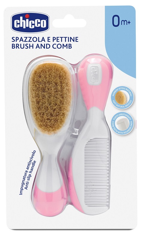 CHICCO SPAZZOLA + PETTINE ROSA - Farmavicinoate