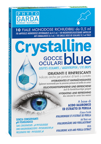 CRYSTALLINE BLUE GOCCE OCULARI MONODOSE 10 FIALE 0,5 ML - Farmavicinoate