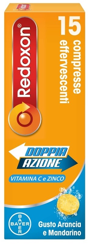 REDOXON DOPPIA AZIONE 15 COMPRESSE EFFERVESCENTI VITAMINA C ZINCO ARANCIA E MANDARINO 45,78 G - Farmavicinoate