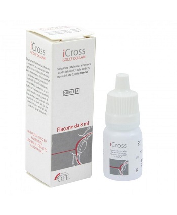 ICROSS GOCCE OCULARI SOLUZIONE OFTALMICA ACIDO IALURONICO CROSS-LINKATO 0,2% 8 ML - Farmavicinoate