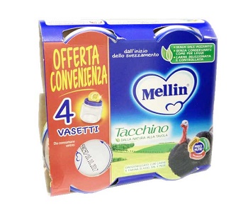 MELLIN OMOGENEIZZATO TACCHINO 4X80 G - Farmavicinoate