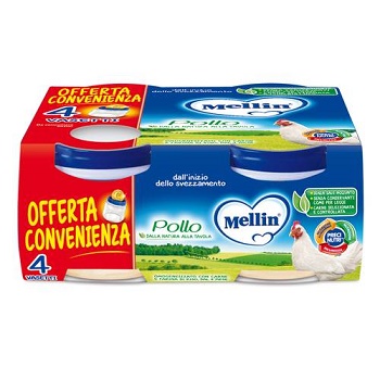 MELLIN OMOGENEIZZATO POLLO 4X80 G - Farmavicinoate