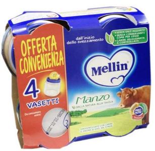 MELLIN OMOGENEIZZATO MANZO 4X80 G - Farmavicinoate