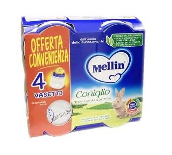 MELLIN OMOGENEIZZATO CONIGLIO 4X80 G - Farmavicinoate