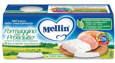 MELLIN BABY FORMAGGINO CON PROSCIUTTO 2 X 80 G - Farmavicinoate