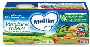 MELLIN OMOGENEIZZATO VERDURE MISTE 2 X 80 G - Farmavicinoate