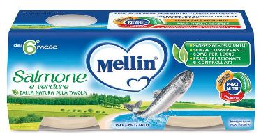 MELLIN OMOGENEIZZATO SALMONE 2 X 80 G - Farmavicinoate