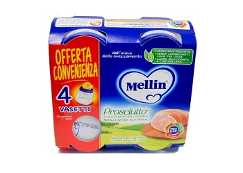 MELLIN OMOGENEIZZATO PROSCIUTTO 4 X 80G - Farmavicinoate