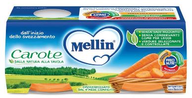 MELLIN OMOGENEIZZATO CAROTE 2 X 80 G - Farmavicinoate