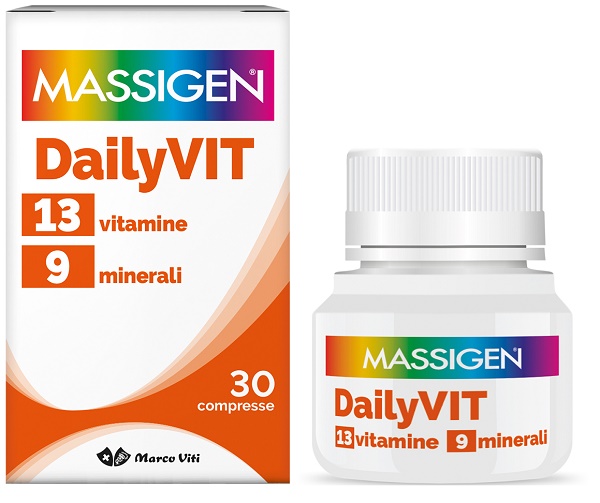 MASSIGEN DAILYVIT 12 VITAMINE 11 MINERALI 30 COMPRESSE RIVESTITE - Farmavicinoate