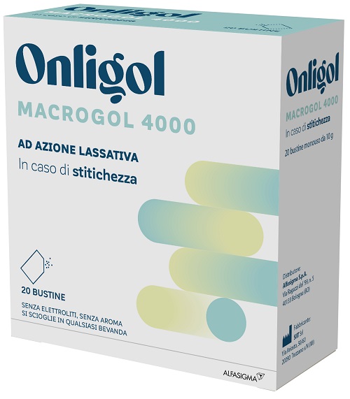 ONLIGOL MACROGOL 4000 20 BUSTINE 10 G SENZA ZUCCHERO - Farmavicinoate