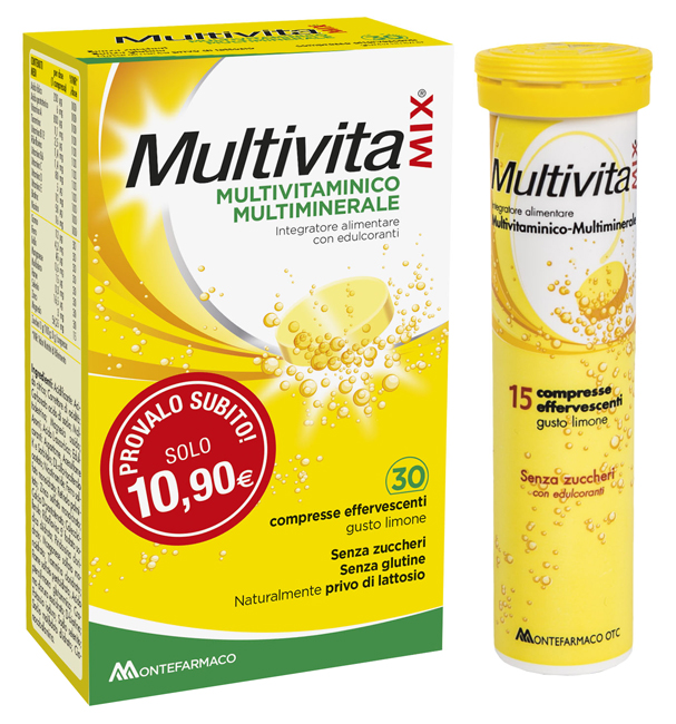 MULTIVITAMIX SENZA ZUCCHERO 30 COMPRESSE EFFERVESCENTI - Farmavicinoate