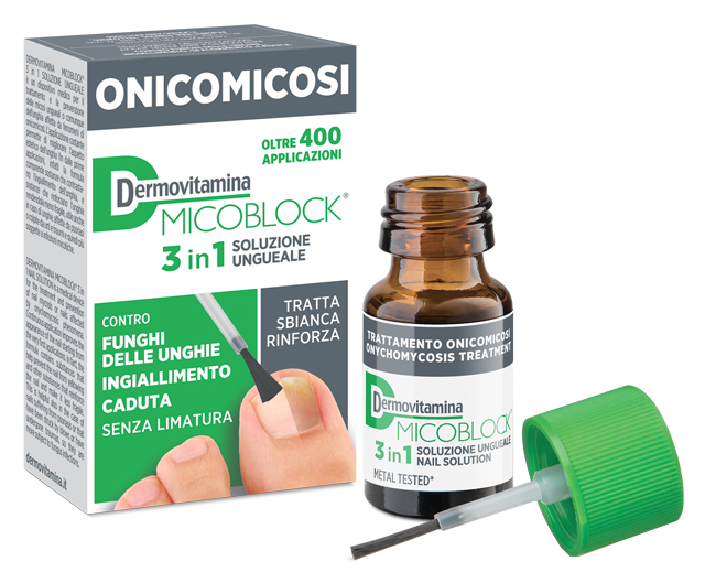 DERMOVITAMINA MICOBLOCK 3 IN 1 ONICOMICOSI SOLUZIONE UNGUEALE 7 ML - Farmavicinoate