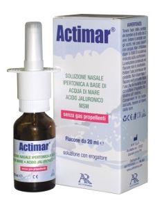 ACTIMAR SOLUZIONE NASALE SPRAY SALINA 3% CON ACIDO IALURONICO + MSM 20 ML CON EROGATORE - Farmavicinoate