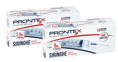 SIRINGA PRONTEX 2,5 ML AGO IND 10 PEZZI - Farmavicinoate