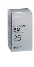 TEST STRIPS PER MISURAZIONE GLICEMIA GLUCOCARD SM 25 PEZZI - Farmavicinoate