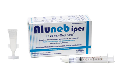 ALUNEB KIT SOLUZIONE IPERTONICA 3% 20 FLACONCINI + MAD NASAL ATOMIZZATORE - Farmavicinoate