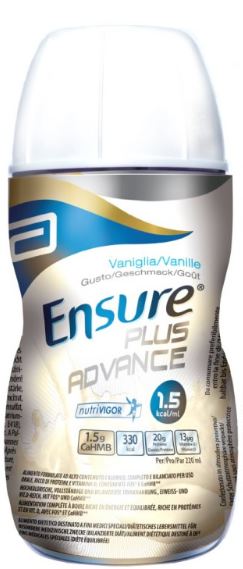 ENSURE PLUS ADVANCE VANIGLIA 4 BOTTIGLIE DA 220 ML - Farmavicinoate