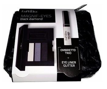 EUPHIDRA MAGNIF-EYES BLACK DIAMOND BORSELLINO CONTENENTE 1 OMBRETTO TRIO + 1 EYE LINER - Farmavicinoate