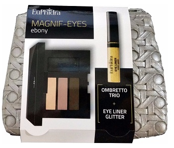 EUPHIDRA MAGNIF-EYES EBONY BORSELLINO CONTENENTE 1 OMBRETTO TRIO + 1 EYE LINER - Farmavicinoate